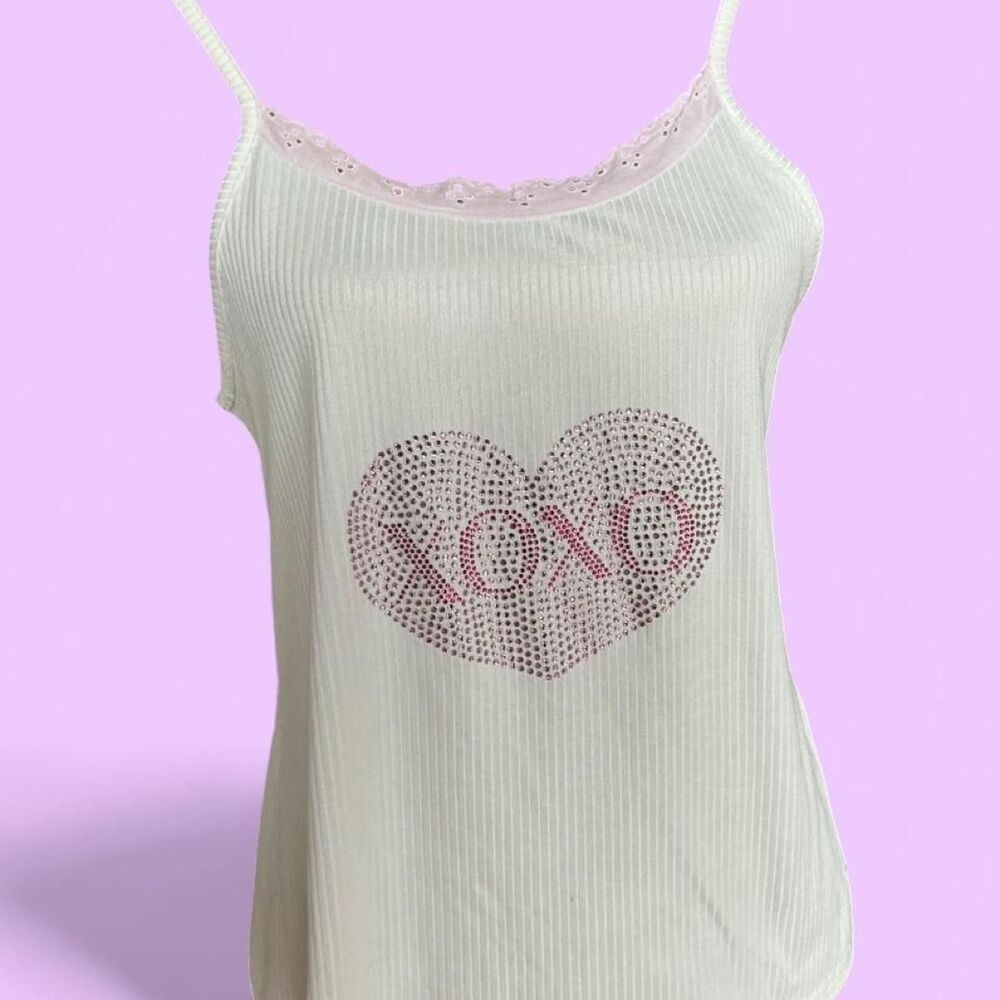 Xoxo Women's White and Pink Vest